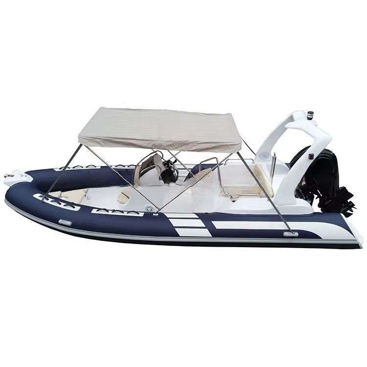 파란색 19피트 PVC 에어 폰툰 강화 섬유유리 선체  - Fishing Boat Fiberglass 리뷰 및 가격