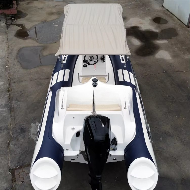파란색 19피트 PVC 에어 폰툰 강화 섬유유리 선체  - Fishing Boat Fiberglass 리뷰 및 가격
